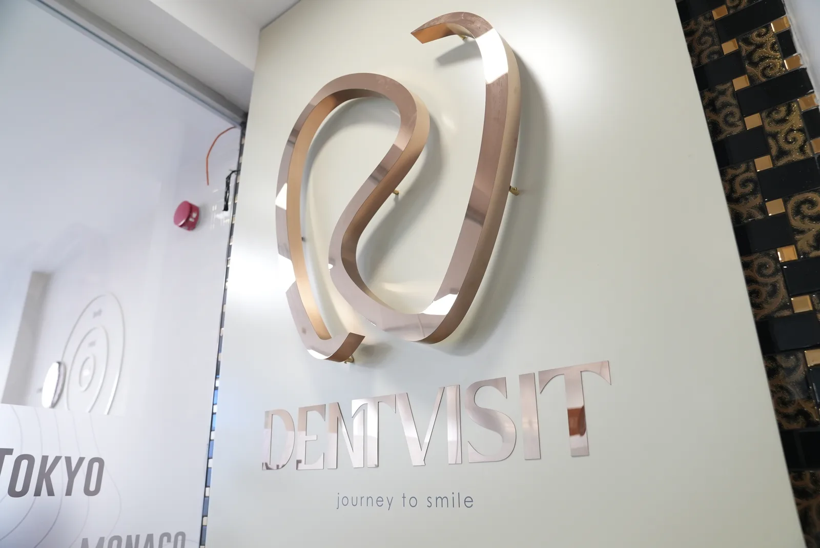 DentVisit — marka duvarı, "journey to smile"