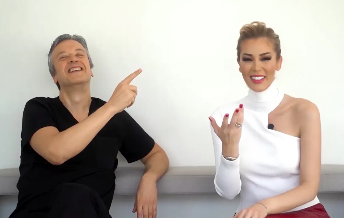 Dr. Metin Şanap ve Petek Dinçöz röportaj karesi
